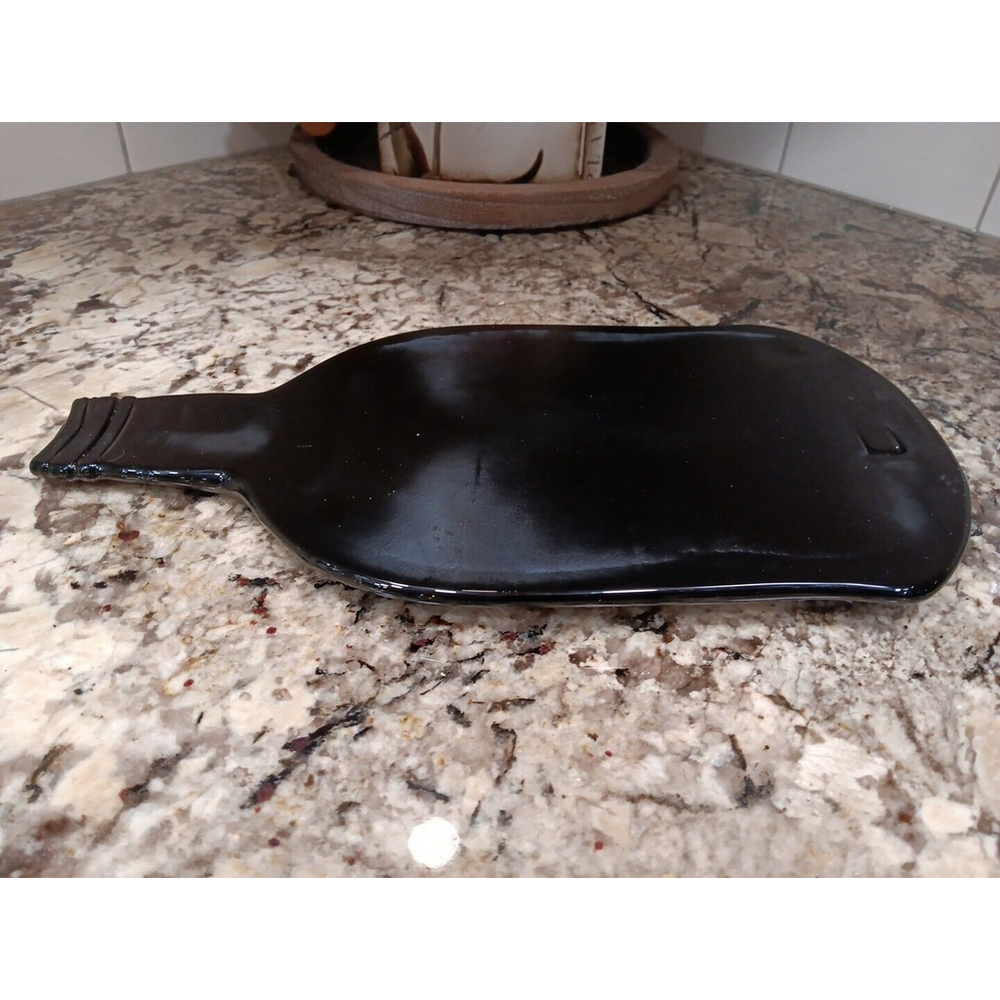 1870 Flat Black Glass Bottle For Displaying Food Serving charcuterie Tray Decor - Picture 11 of 16